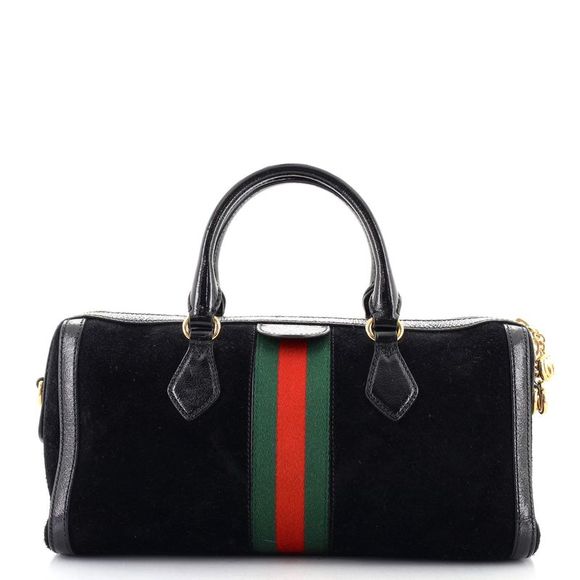 Gucci Ophidia Boston Bag Suede Medium Black - Picture 4 of 8